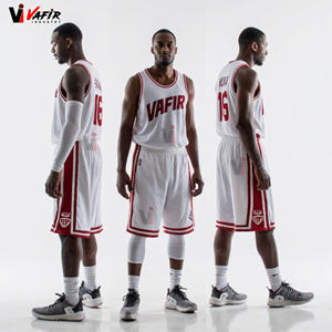 Uniforme de Baloncesto Ligero Personalizado, Último Modelo de Camiseta de Baloncesto, Uniforme de Baloncesto Liso y Cómodo en Oferta Ahora vafir - Product Image 3