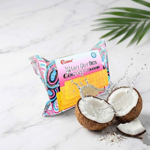 160g Thin Coconut <b>Biscuits</b> Baked Crispy Snack Rectangle Shape OEM Supplier - Product Image 1