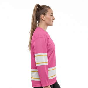 Camisetas de hockey sobre hielo para mujer, sublimación completa, venta al por mayor, camisetas de hockey de malla para mujer, camisetas de hockey de manga larga para mujer - Product Image 3