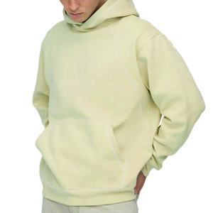 เสื้อฮู้ดผู้ชายสไตล์วินเทจใส่ได้240กรัมเสื้อสเวตเชิ้ตแบบปะติดสีพื้นย้อมสีเรียบระบายอากาศได้ป้องกันริ้วรอยออกแบบมาโดยโรงงาน - Product Image 5