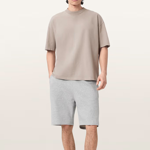 Shorts de sport pour homme en coton 100% léger, respirant, écologique, non tissé, à séchage rapide, avec cordon de serrage, couleur unie, décontracté - Product Image 5