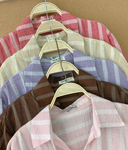SUBICI 600909 Blusa Corta de Mujer con Cuello de Botones, Estilo Seda, Manga Corta, Casual, Holgada, Color Caramelo, Primavera/Verano - Product Image 6
