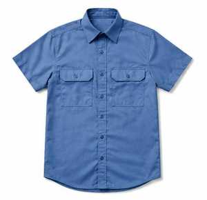 เสื้อเชิ้ตทำงานแขนสั้นคุณภาพสูงสำหรับผู้ชาย ทรงปกติ - Product Image 5