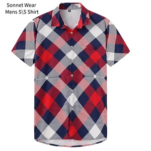 Mens Business casual short sleeve chick shirt - Product Image 4