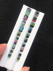 Pierres précieuses naturelles de tourmaline bicolore, facettées, pierres lâches, clarté impeccable, pour la fabrication de bijoux, bagues, pendentifs, boucles d'oreilles, perles, exportation - Product Image 2