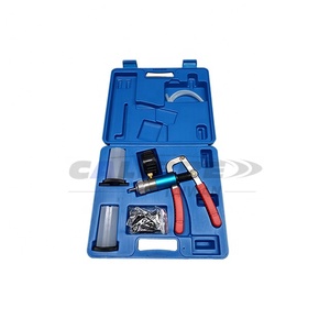 Pompe à vide manuelle en acier TAIWAN CALIBRE pour purgeur de frein et testeur, avec 2 bouteilles et poignée rouge, pour moteur de voiture - Product Image 1