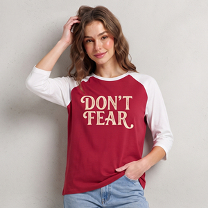 T-shirt Raglan Personnalisé Imprimé pour Femme, Manches 3/4, Col Rond, Décontracté, 100% Coton Jersey, avec Logo sur le Devant - Product Image 1