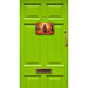 Afghan Hound Fall Wall Door Hanging Prints Multicolor Aluminium Metal Sign for Kitchen Bar Bathroom Home Decor 8HX12W - Product Image 2