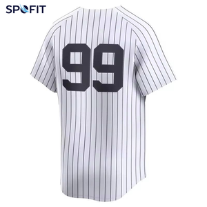 Camiseta de Béisbol de Nueva York 2026 para Hombre, Manga Corta, Rayada, Transpirable, de Poliéster, Judge 99, Cole 45, Vole 11, Stanton 27 - Product Image 2