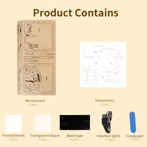 Regali di Natale per Donne 14+ Anni, Puzzle 3D in Legno Modello Gatto, Kit con Luci Notturne, Decorazioni da Scrivania in Compensato e Metallo Lavorato - Product Image 3