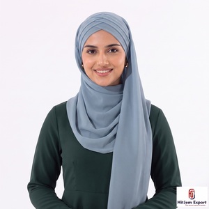 Premium Custom Chiffon Hijab Scarf <b>Silk</b> Feel <b>Head</b> <b>Wrap</b> OEM ODM Manufacturer India Textile Supplier - Product Image 4