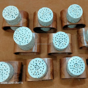 Ecológico Terrazo Bakhoor Mubkhar evaporador Medkhan quemador de incienso con material de incrustaciones de hueso para el hogar y eventos de boda - Product Image 1