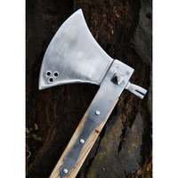 Hache en acier au carbone de haute qualité, lame gravée, manche forgé à la main de qualité industrielle, pour le camping, type tomahawk, vente chaude