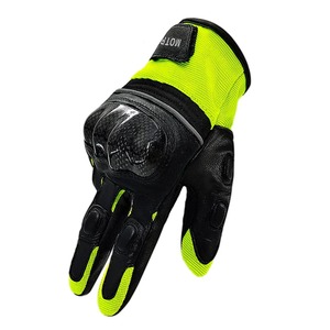 Gants de moto en cuir véritable pour sports de plein air, cyclisme, protection tactile, doigts entiers, course de moto - Product Image 2