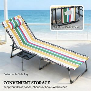 Chaise longue d'extérieur multicolores pour cour et bain de soleil - Product Image 2
