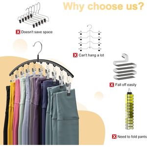 Organizzatore per Leggings con 2 Ganci e 10 Clip, Contiene 20 Leggings, Salvaspazio, Organizzatore in Metallo per Armadio, per Gonne - Product Image 2