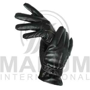 Nouveaux gants en cuir véritable tendance avec garniture 100% cuir véritable, gants d'hiver - Product Image 5