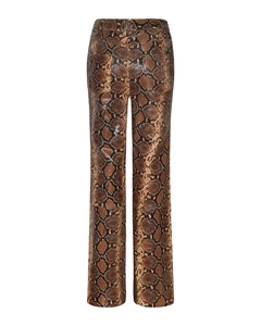 Pantalon en cuir de serpent respirant sur mesure pour femmes Pantalon en cuir de serpent taille haute de haute qualité - Product Image 4