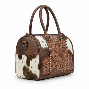 Vegan Leather Vintage Style Women's Hand Bag Elegant Design Pattern Chains Decoration Two Straps Large Capacity Leather <b>Handbag</b> - Product Image 1