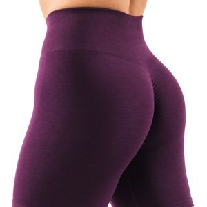 Shorts Deportivos de Cintura Alta Color Morado para Mujer, Suaves, Elásticos, de Compresión, para Entrenamiento, Fitness, Ejercicio, Ropa Deportiva Activa, Cómodos - Product Image 5