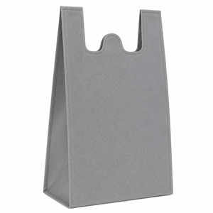 Bolsa de Compras Ecológica Gris Premium, No Tejida, con Corte en W, Resistente, para Venta al por Mayor, Promocional, para Empacar Comestibles - Product Image 3