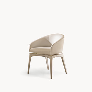 Modern Upholstered Dining <b>Chair</b> Leather Accent Armchair Stainless Steel <b>Legs</b> for Dining Room Hotel Home - Product Image 5
