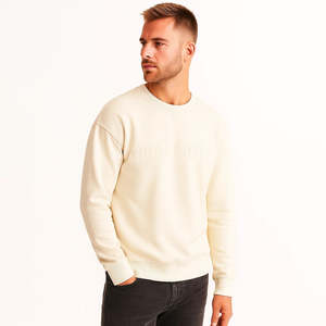 Sudadera de Alta Calidad, 210 Gramos, Corte Cuadrado, Estilo Vintage Desgastado, Lavado Ácido, Cuello Redondo, para Hombre, 100% Algodón - Product Image 4