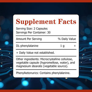 Complément Cérébral Sans Caféine 60 Capsules pour la Fonction Cognitive, l'Énergie et la Santé Cellulaire – Personnalisable OEM - Product Image 3