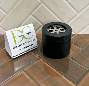 Petit brûleur d'encens en cire de soja de forme ronde, entièrement noir, artisanal, vente en gros, meilleure qualité, Noël, Thanksgiving, en vrac - Product Image 2