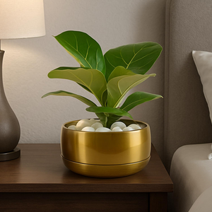Maceta Decorativa de Metal Dorado de Lujo para Orquídeas, Maceta para Plantas de Interior, Decoración para Mesa, Hogar, Oficina y Hotel - Product Image 1