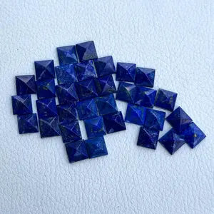7mm Lapis Lazuli Pyramid Square Cut Wholesale Price Loose Gemstone Supplier Shop Online Now Stone For Jewelry Setting Handmade