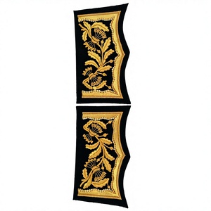 Epaulettes de Tela Tejida Bordada Personalizada Ecológica, Parches Rectangulares Cortados con Láser para Uniformes y Prendas Ceremoniales - Product Image 3
