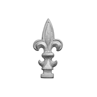 Decoratieve Fleur-de-lis railing eindkap, sierlijke hekwerkspits, villa poort, leuningpaal kap, fitting