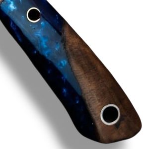 Cuchillos de Caza Duraderos para Exteriores con Hoja de Acero con Patrón de Damasco y Mango Ergonómico de Madera Negra para Camping y Bushcraft - Product Image 4