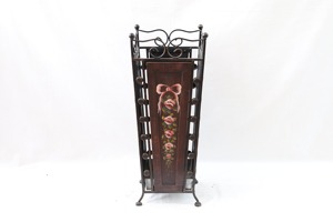 <b>Bow</b> Design Print Metal Umbrella Stand Stylish Decorative Organizer Ideal For Home Entryway And Living Room Storage From India - Product Image 5