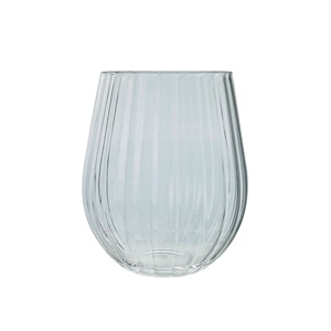 Verres à vin sans pied en plastique à design côtelé de couleur personnalisée pour la maison, les fêtes et les restaurants - Product Image 2