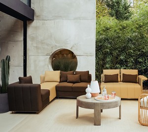 Sofá Esquinero en Forma de L de Terciopelo PU FREEMAN 21, Estructura de Madera Maciza de Sal, Espuma de Alta Densidad, Muebles Modernos para Sala de Estar - Product Image 2
