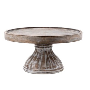 Soporte de Madera Tallado a Mano con Diseño Floral para Tartas, Pedestal para Bodas, Decoración de Cocina Rústica, Diseño Moderno Ecológico, Apto para Microondas - Product Image 4
