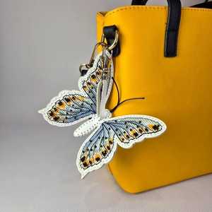 ead Embroidery kit on artificial leather 3D "<b>Bag</b> <b>Charm</b> Butterfly - Product Image 1