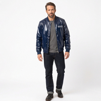 Blouson Bomber Personnalisé en Toile Écologique Imperméable Réversible Unisexe Coupe Slim Rétro Style Aviateur Doux au Toucher Côtelé