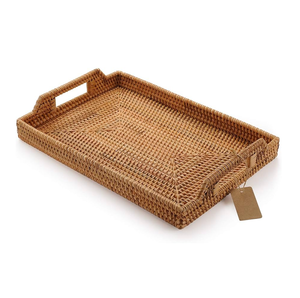 Bandeja de Ratán Rectangular Hecha a Medida, Cesta Organizadora para Frutas, Desayuno y Pan, Artículo Decorativo de Alta Demanda y Más Vendido - Product Image 4