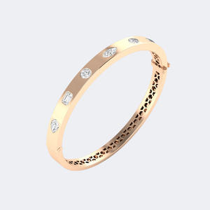 Bracelet jonc serti de diamants de coupe mixte 2.00 CTW - Product Image 3