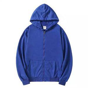 Wholesale plain high quality blank heavyweight fleece <b>full</b> <b>zip</b> <b>up</b> <b>hoodie</b> set custom logo men's hoodies & sweatshirts - Product Image 5