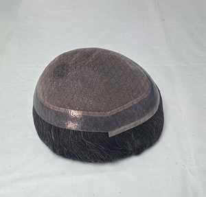 Australia Model Men's Remy Human Hair Toupee <b>Wig</b> with Prosthesis Capillary System - Product Image 2