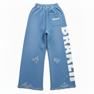 Pantalon de jogging pour homme personnalisé, délavé à l'acide, 100% coton, imprimé sérigraphié, streetwear, fabrication de haute qualité - Product Image 2