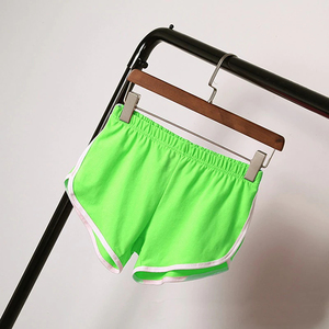 <b>Men's</b> Mint <b>Green</b> Solid Color Elastic Waist <b>Shorts</b> with Side Stripe Front Logo Casual Style Breathable Woven Fabric Mid Length - Product Image 6