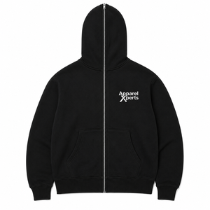 Sudadera con capucha de invierno personalizada de algodón grueso con cremallera completa, forro polar prémium, estilo urbano, con logotipo personalizado OEM ODM - Product Image 3