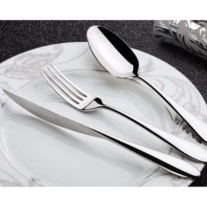 Stainless Steel Designer Flat Silver Matt Look Handle New Hot <b>Sale</b> Stainless Steel Spoon <b>Knife</b> Fork Cutlery <b>Set</b> - Product Image 3