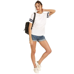 Camiseta Deportiva Informal y Sexy para Mujer, Cuello Redondo, Logotipo Personalizado, Transpirable, de Secado Rápido, para Verano - Product Image 2