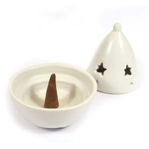 เตาเผาเครื่องหอมทรงกรวยเหล็กคุณภาพพรีเมียม พร้อมลวดลายรูปดาว ใช้งานได้ยาวนาน ตกแต่งบ้านอย่างมีสไตล์ - Product Image 4